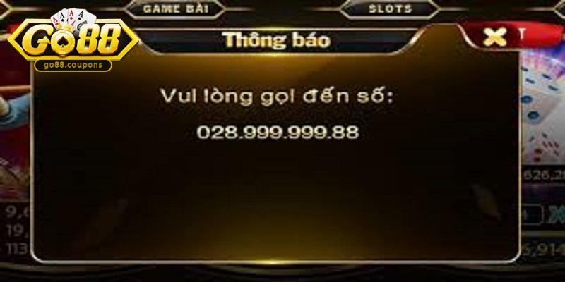 Số điện thoại từ hotline Go88 