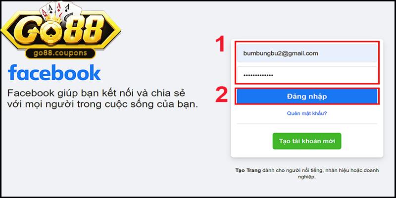 Nên kiểm tra kết nối mạng trước khi truy cập Go88 đăng nhập fb